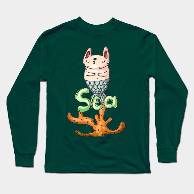 Catfish Long Sleeve T-Shirt by DZINSbyLi